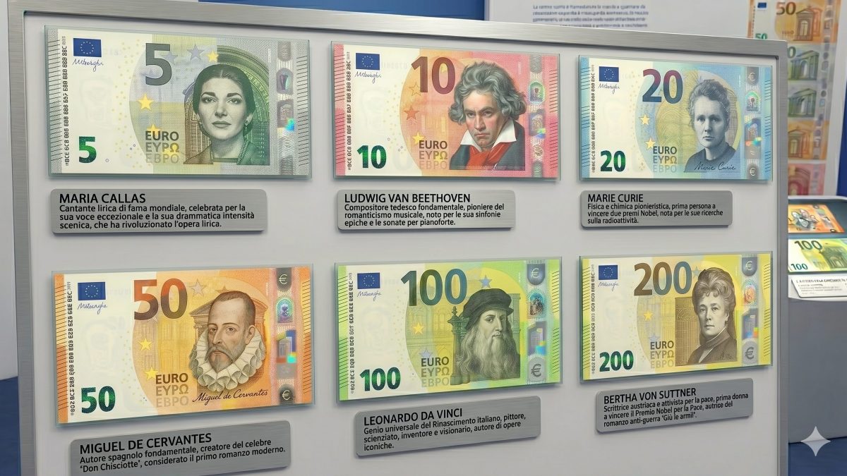 Immagine realizzata con Ai delle possibili nuove banconote