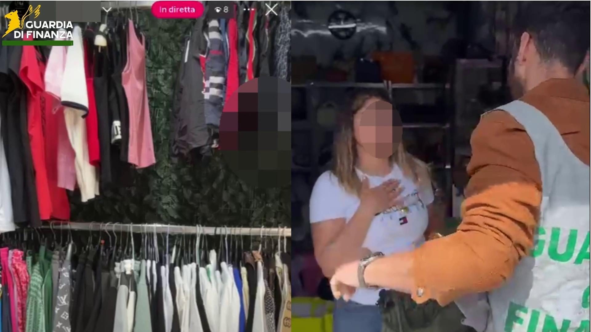 “Buongiorno, Guardia di Finanza”: il blitz in diretta social mentre vendono borse e scarpe false a Catania