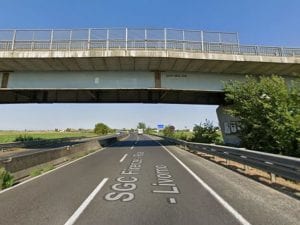 Dal cavalcavia spunta testa di lupo appesa, terribile scena sulla Fi-Pi-Li a Cascina: indagano i carabinieri