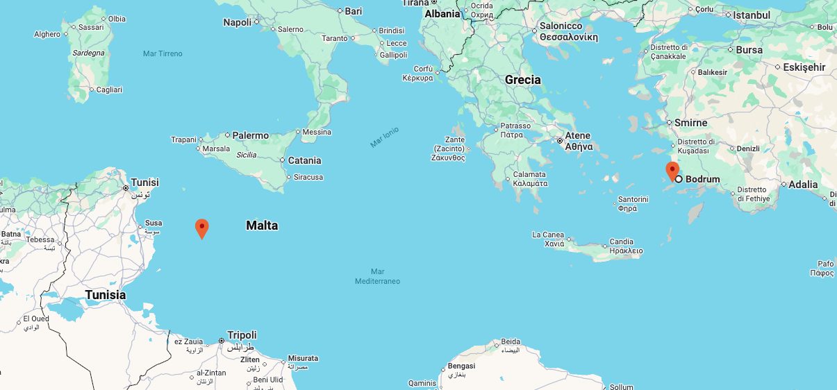 Lampedusa e Bodrum, dove sono avvenuti i due naufragi di oggi