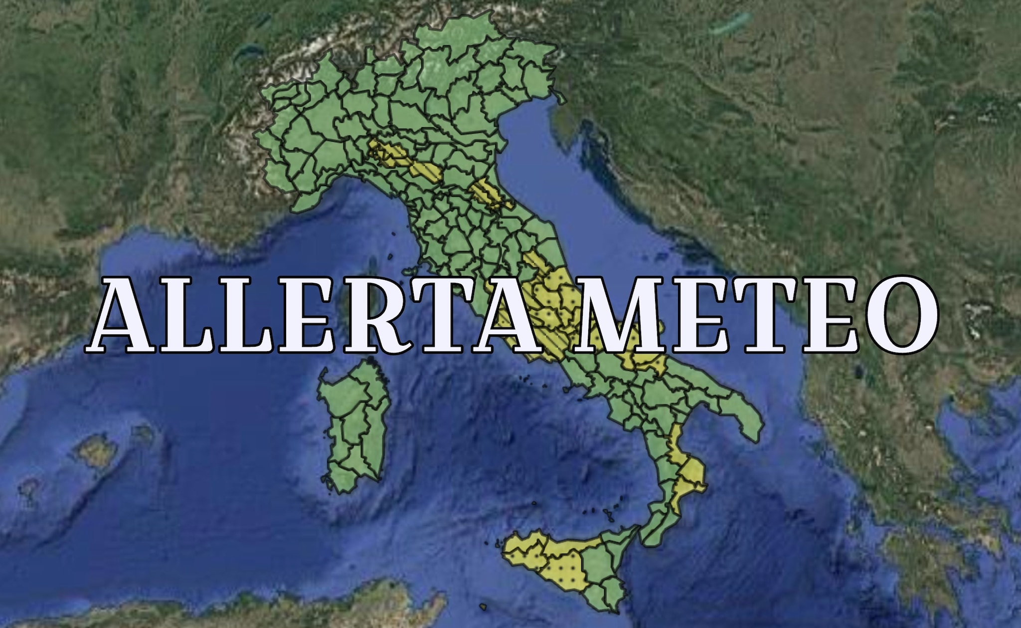 Maltempo, allerta meteo gialla domani mercoledì 15 aprile per temporali: le regioni colpite