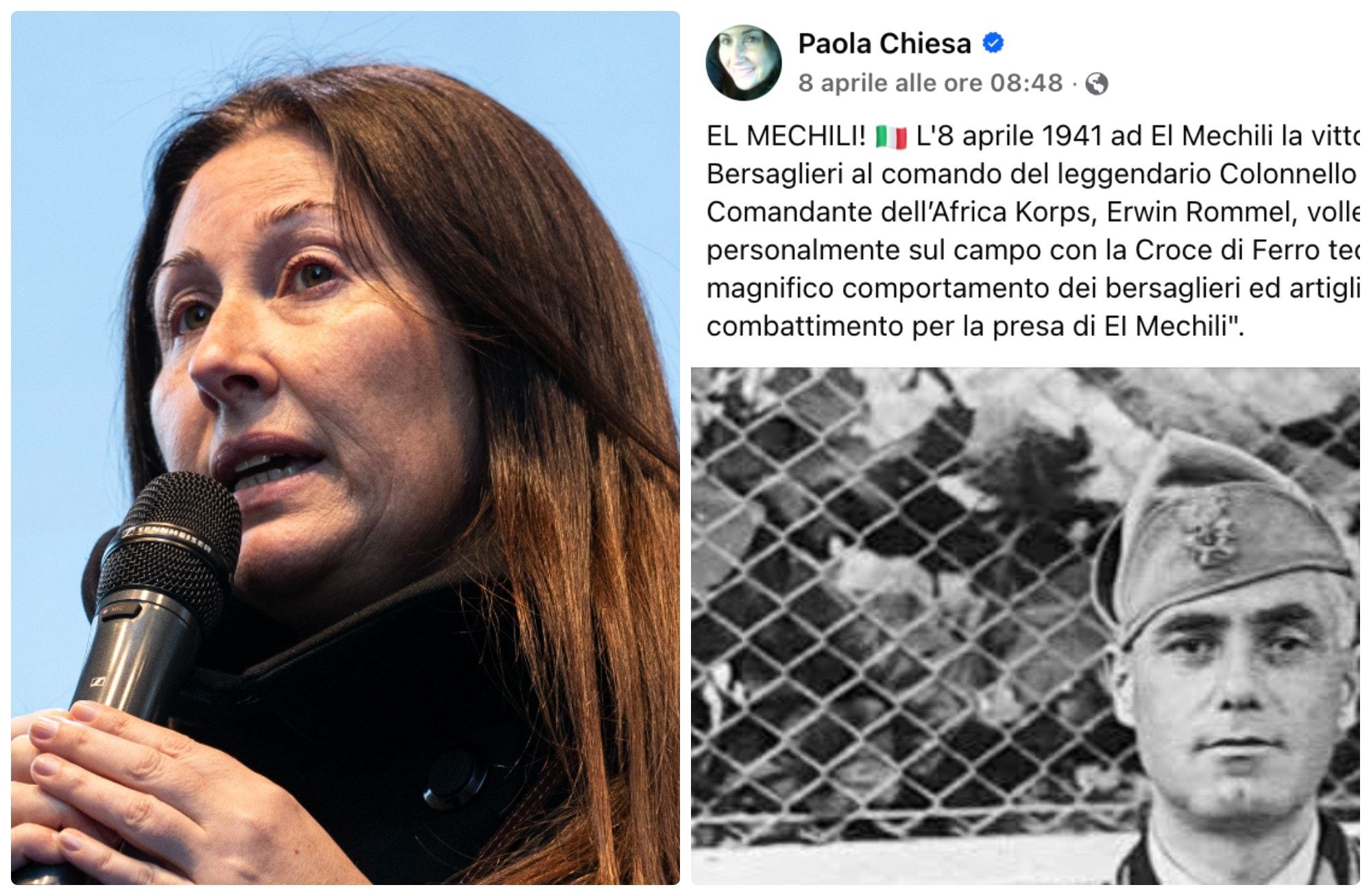 La deputata Chiesa (FdI) commemora una battaglia vinta da nazisti e fascisti nella Seconda guerra mondiale