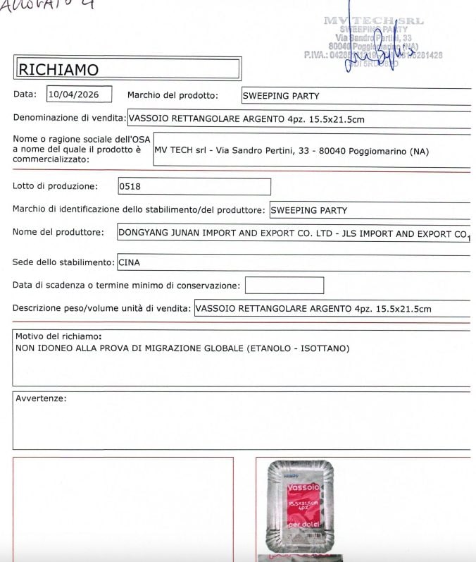 L’allerta del vassoio per dolci&nbsp;