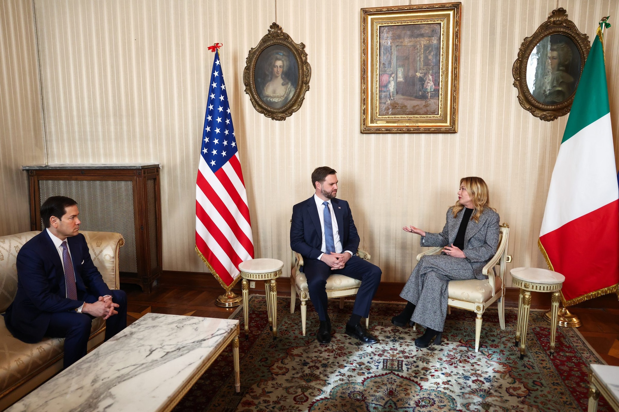 Giorgia Meloni e JD Vance a Milano il 6 febbraio 2026