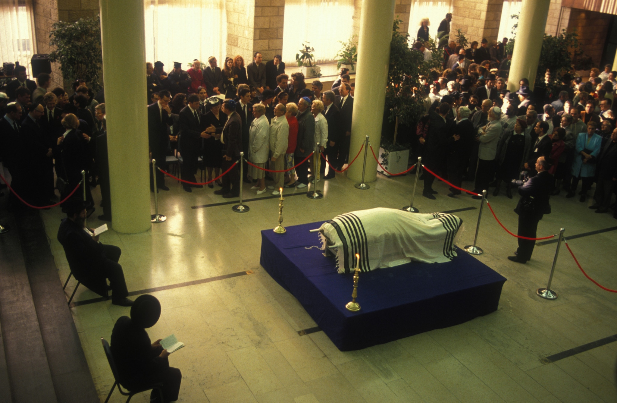 Ossequie di Robert Maxwell a Gerusalemme le 10 novembre 1991.