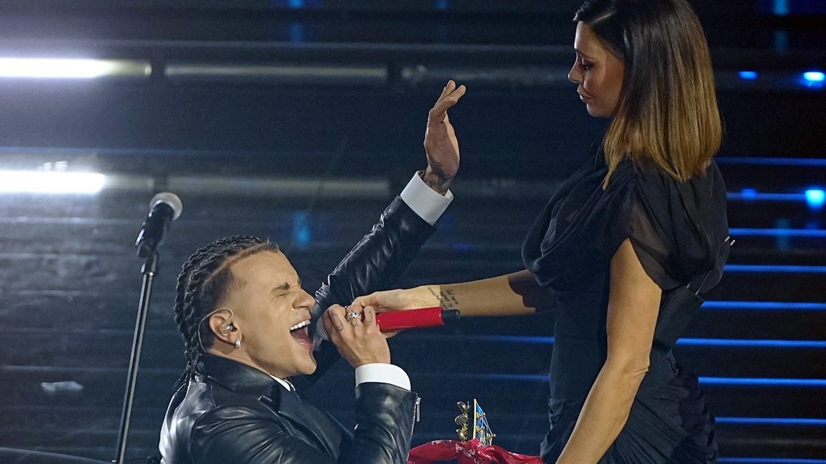 Samurai Jay e Belen a Sanremo 2026 – ph Marco Alpozzi