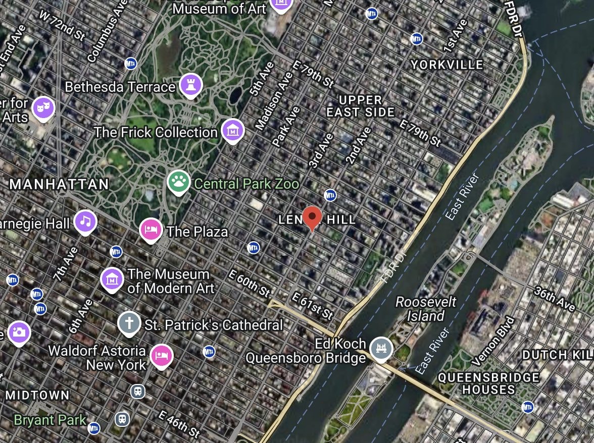 301 east 66th street New York satellite view