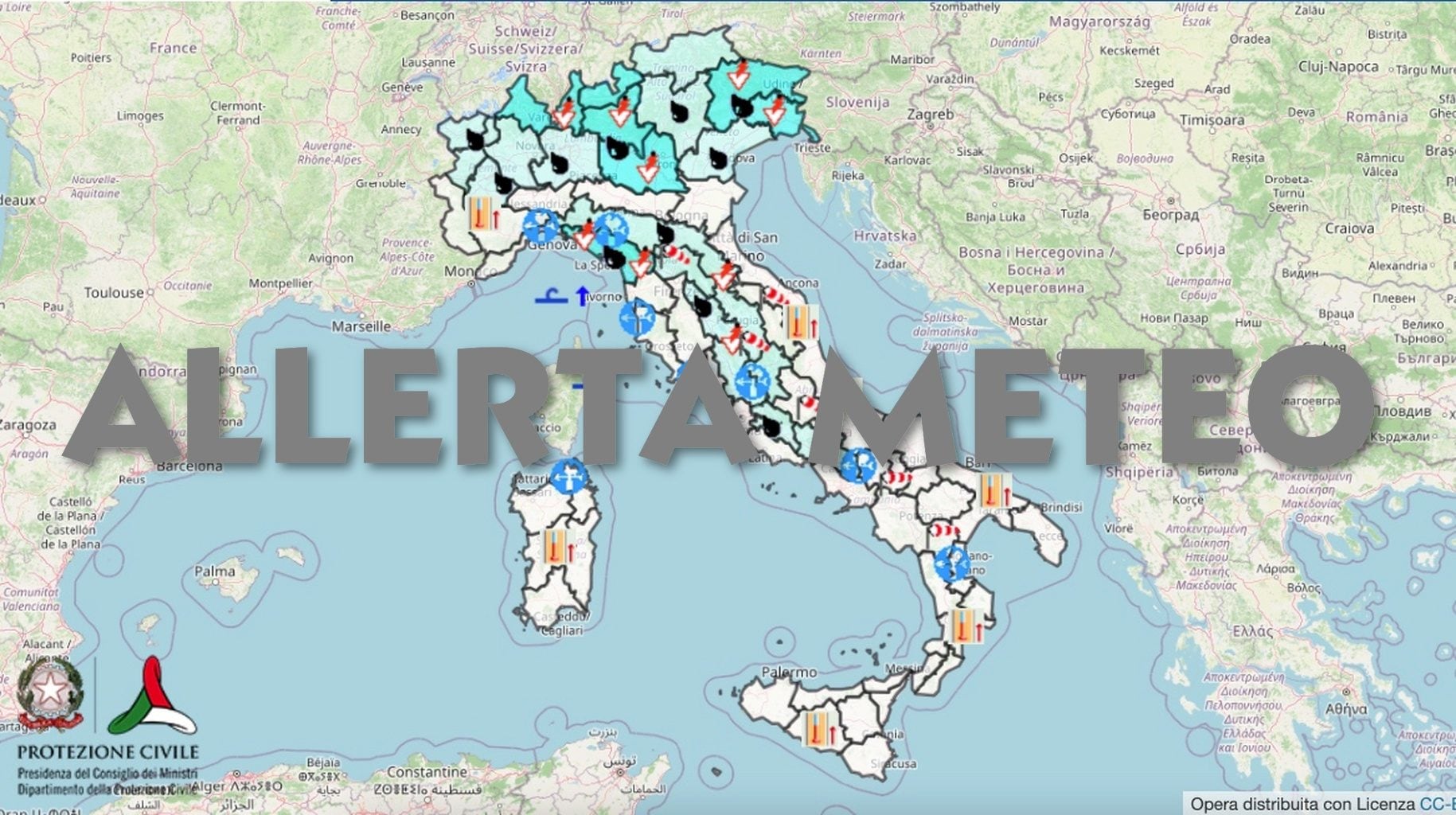 Maltempo, allerta meteo gialla oggi 11 maggio 2026 per temporali e vento forte: le regioni colpite