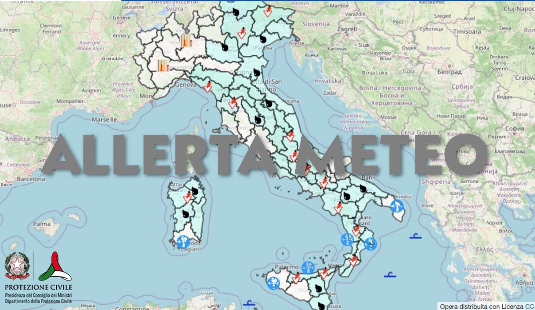Maltempo, allerta meteo gialla per temporali domani 19 maggio 2026: le regioni a rischio