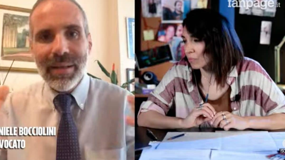 L’avvocato Daniele Bocciolini e la giornalista Giorgia Venturini durante la diretta di Fanpage.it