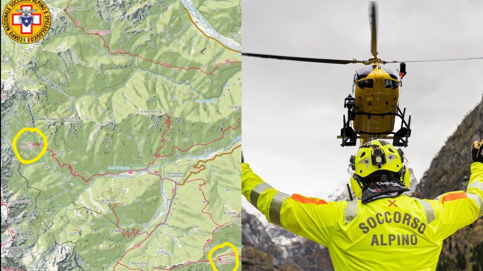 Friuli, escursionista disperso da due giorni sulle montagne sopra Barcis: ricerche con droni ed elicottero