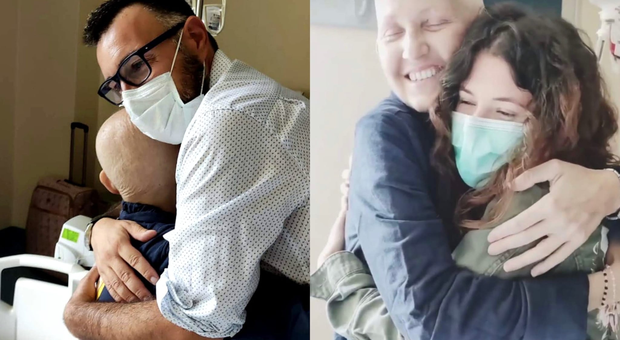 L’incontro tra Elena, Lisa e Fabrizio dopo 90 giorni di isolamento.
