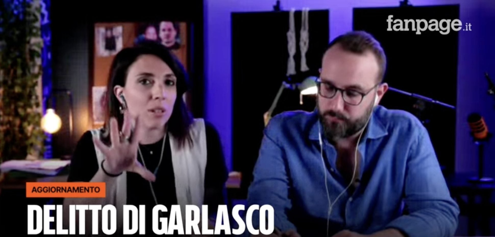 Giorgia Venturini e Fabrizio Capecelatro durante la diretta di Fanpage.it su YouTube