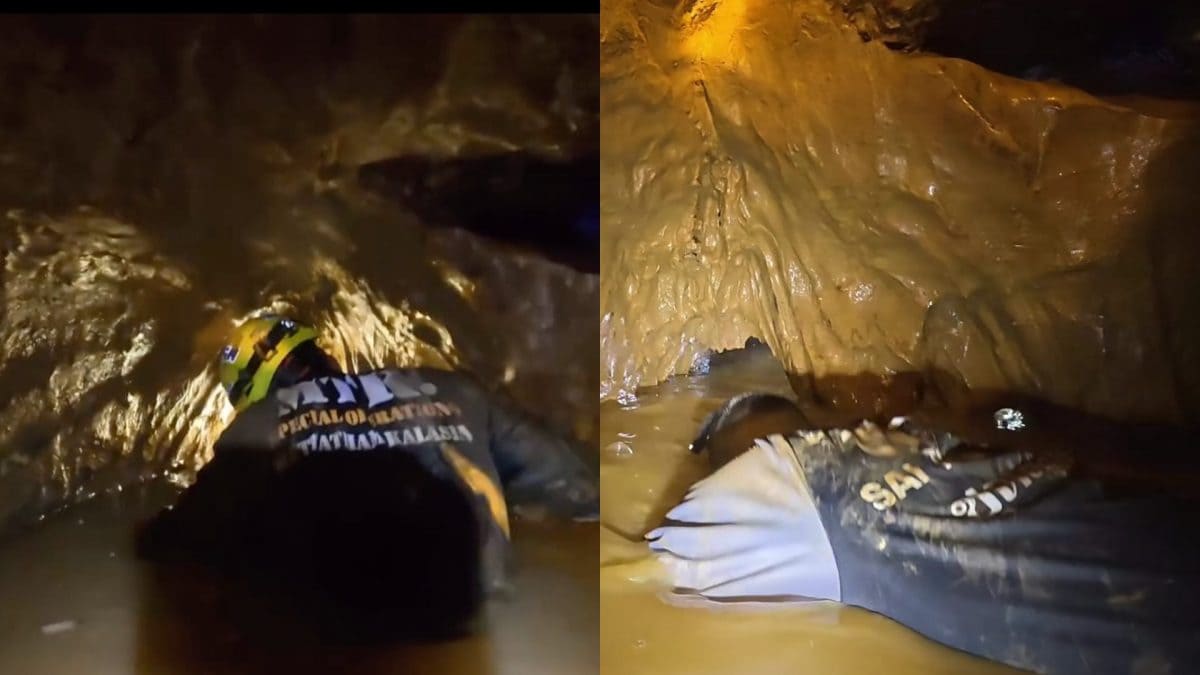 I soccorritori al lavoro per salvare le 7 persone intrappolate nella grotta da una settimana.