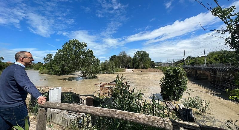 Matteo Ricci, ex sindaco di Pesaro, in occasione dell’alluvione del 2023