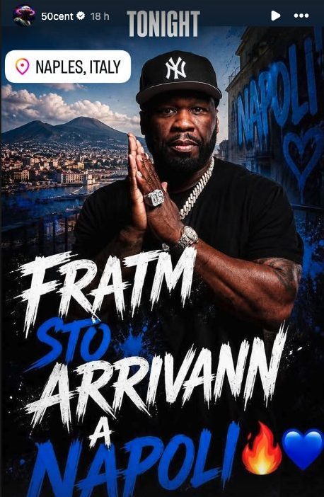 50 cent su Instagram prima del concerto