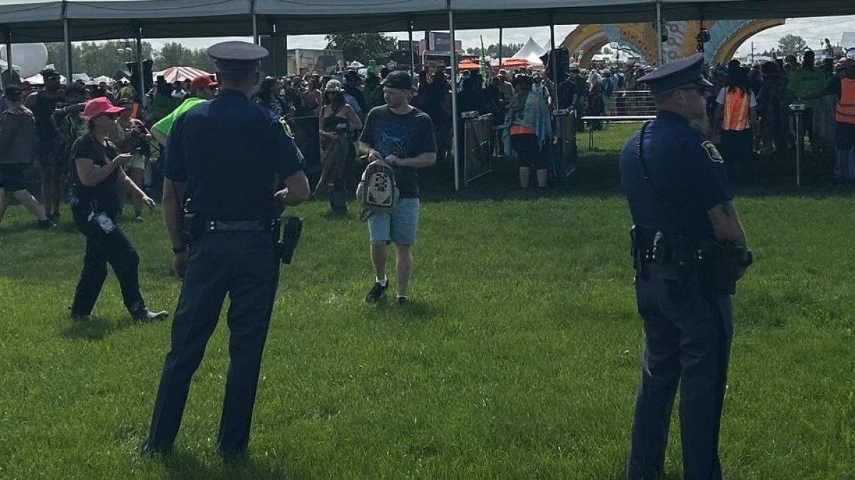 La polizia presente sul posto