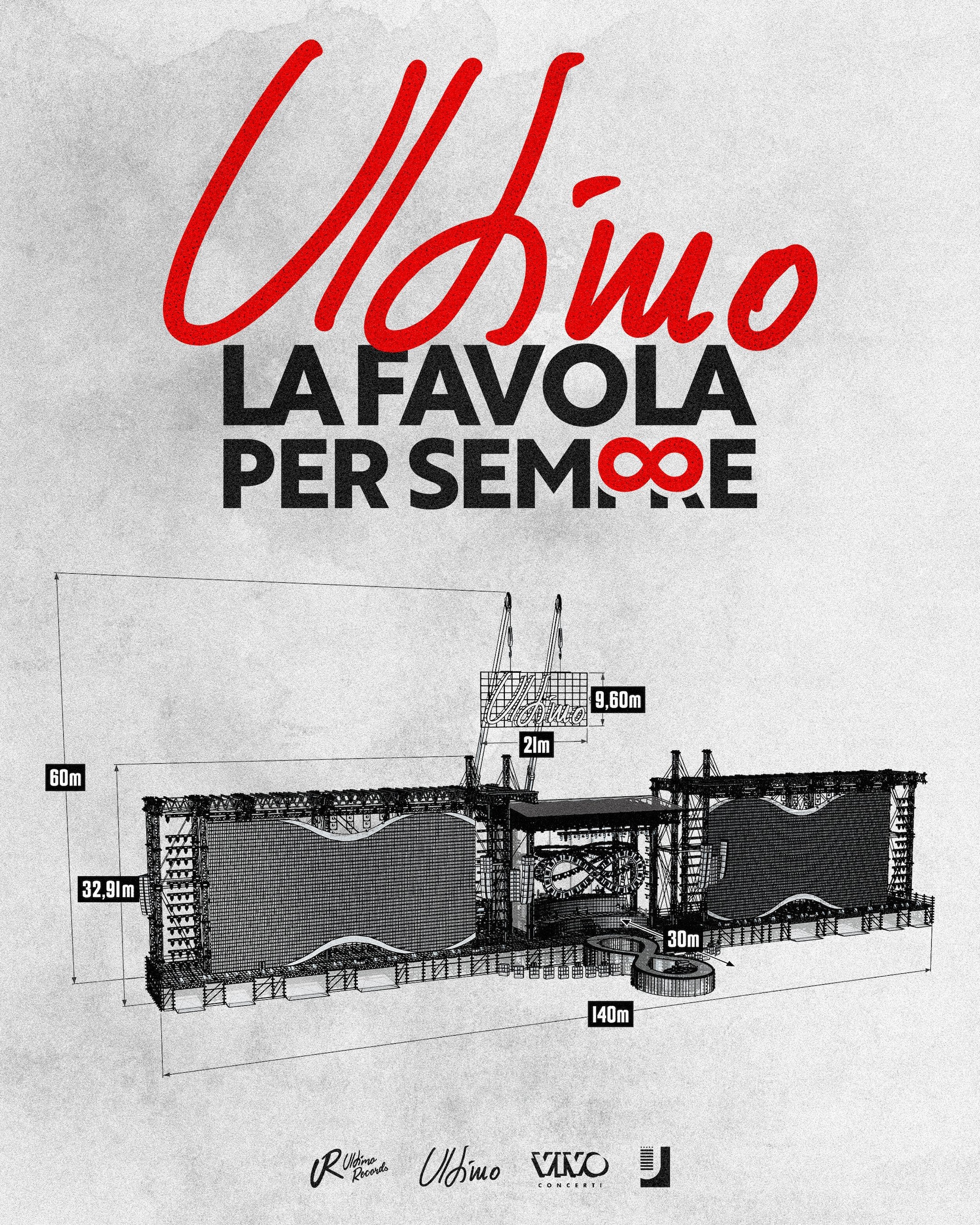 Il palco del "Raduno degli ultimi"