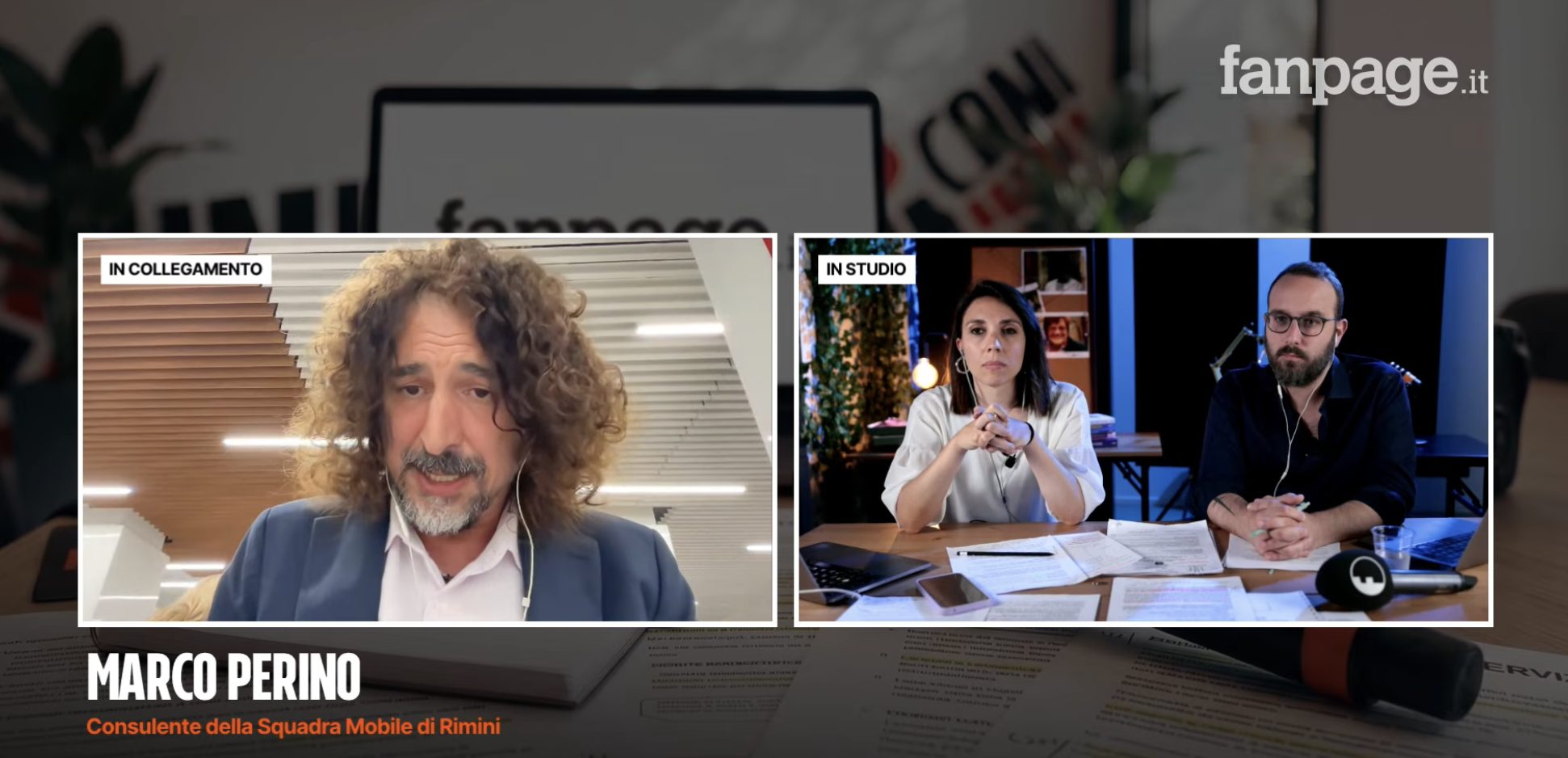 Marco Perino, consulente della Squadra Mobile di Rimini, intervistato dai giornalisti di Fanpage.it Giorgia Venturini e Fabrizio Capecelatro