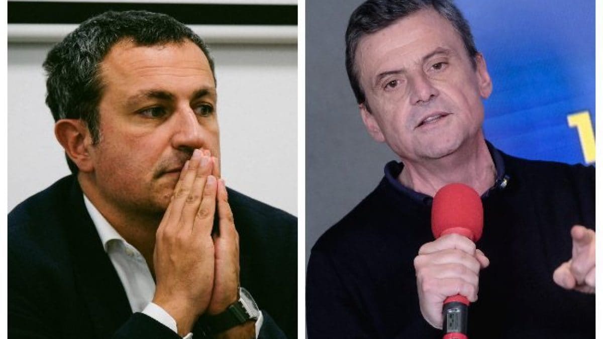 A sinistra Piercamillo Falasca, a destra Carlo Calenda