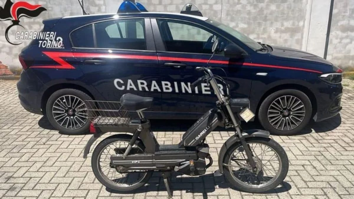 l motorino rubato e rinvenuto dai carabinieri