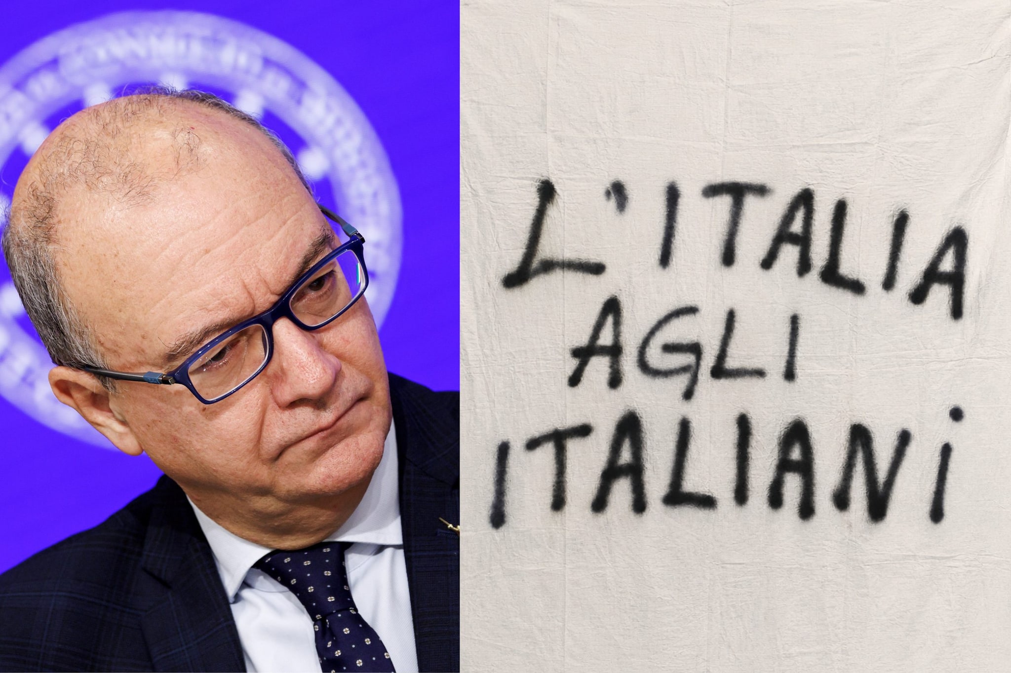 Striscione "Italia agli italiani", Valditara mette sotto ispezione la scuola che ha punito gli studenti