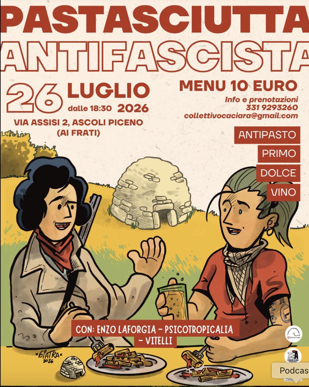 Ad Ascoli ora anche la 'Pastasciutta antifascista' è divisiva, frate annulla evento in parrocchia: "Inopportuno"