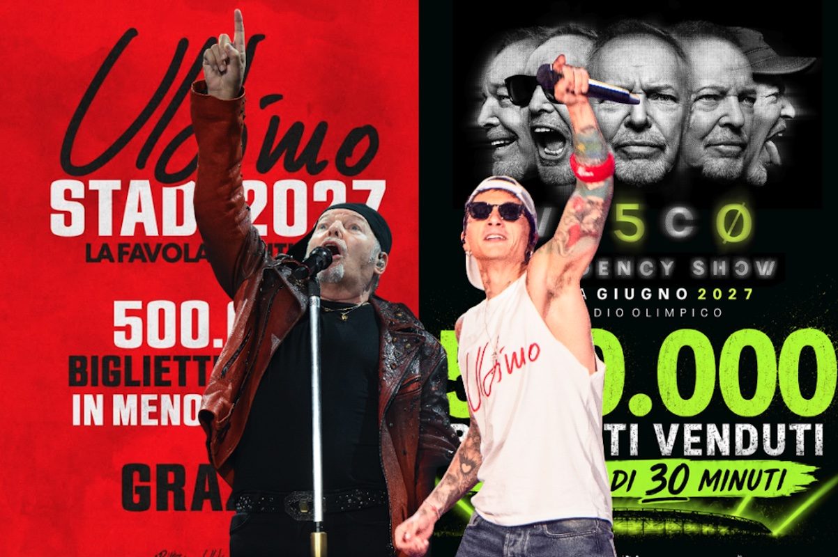 È sfida a colpi di numeri tra Vasco Rossi e Ultimo: entrambi annunciano 500 mila biglietti venduti in poche ore