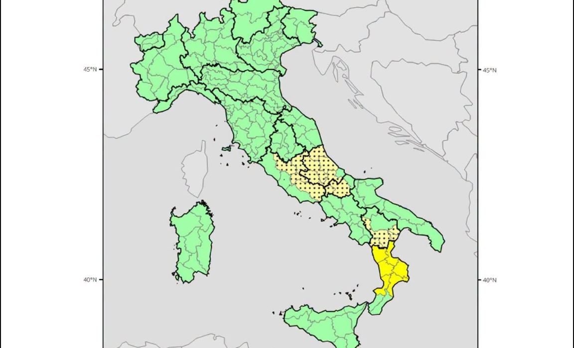 Maltempo, allerta meteo gialla domani 9 luglio per temporali: le regioni colpite