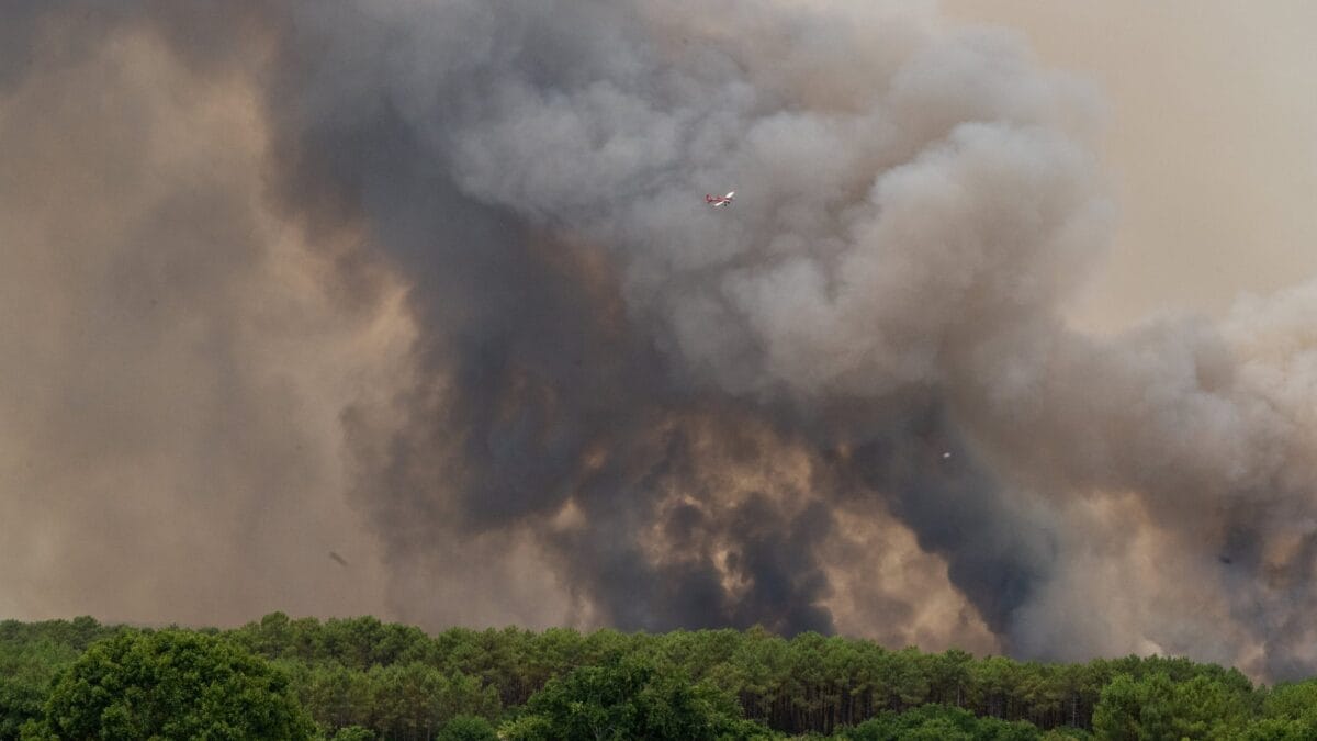 Gli incendi a Cap Ferret, in Francia