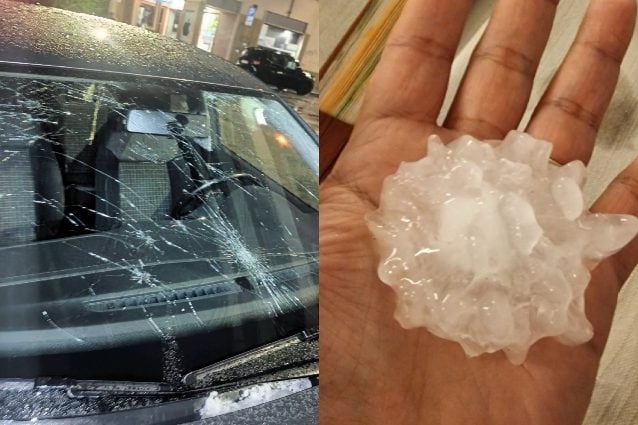 Nubifragio nelle Marche, tempesta di lampi e grandinata tra San Benedetto e Grottammare: danni a lucernari e auto