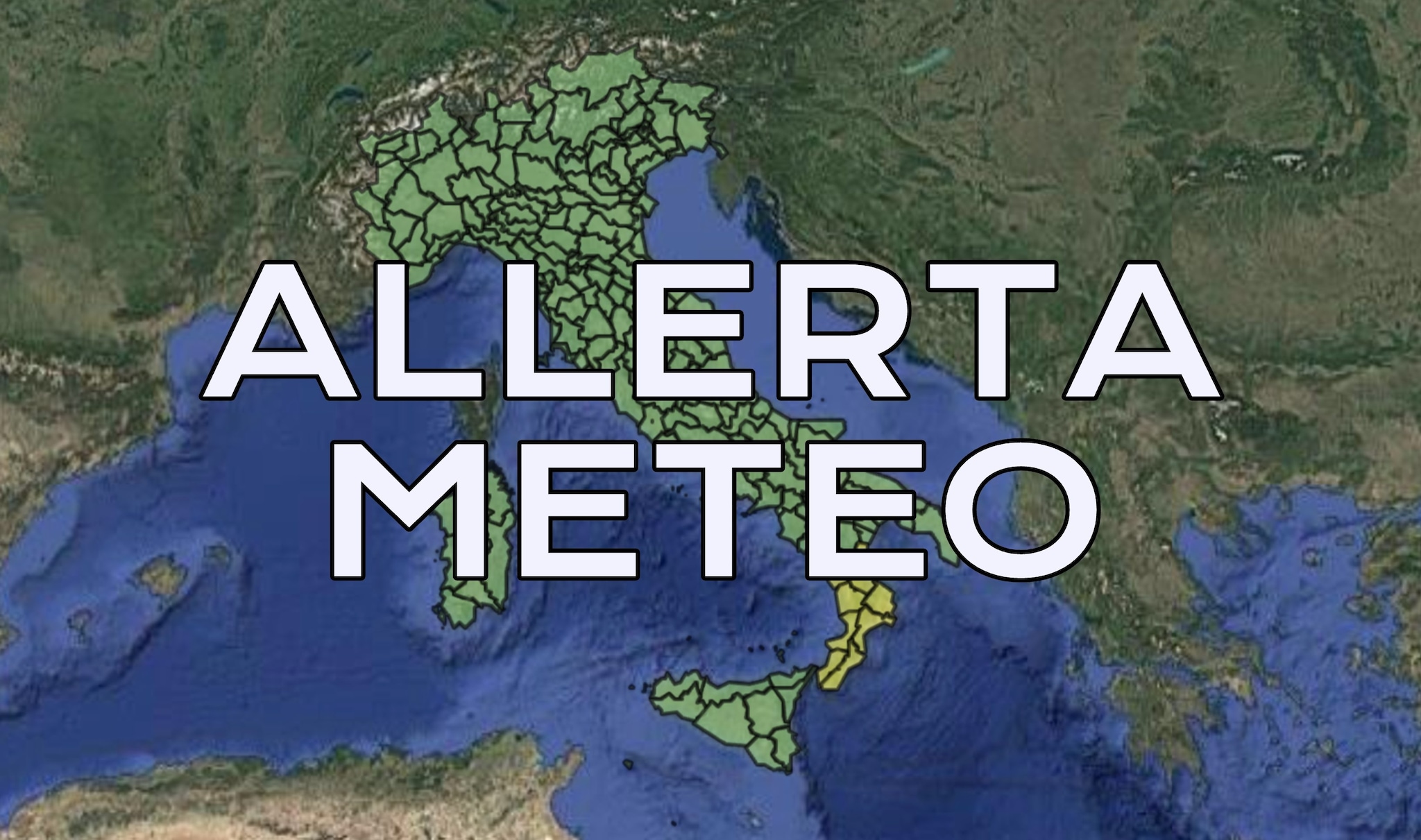 Allerta meteo gialla domani 14 agosto in Calabria per temporali: le zone colpite