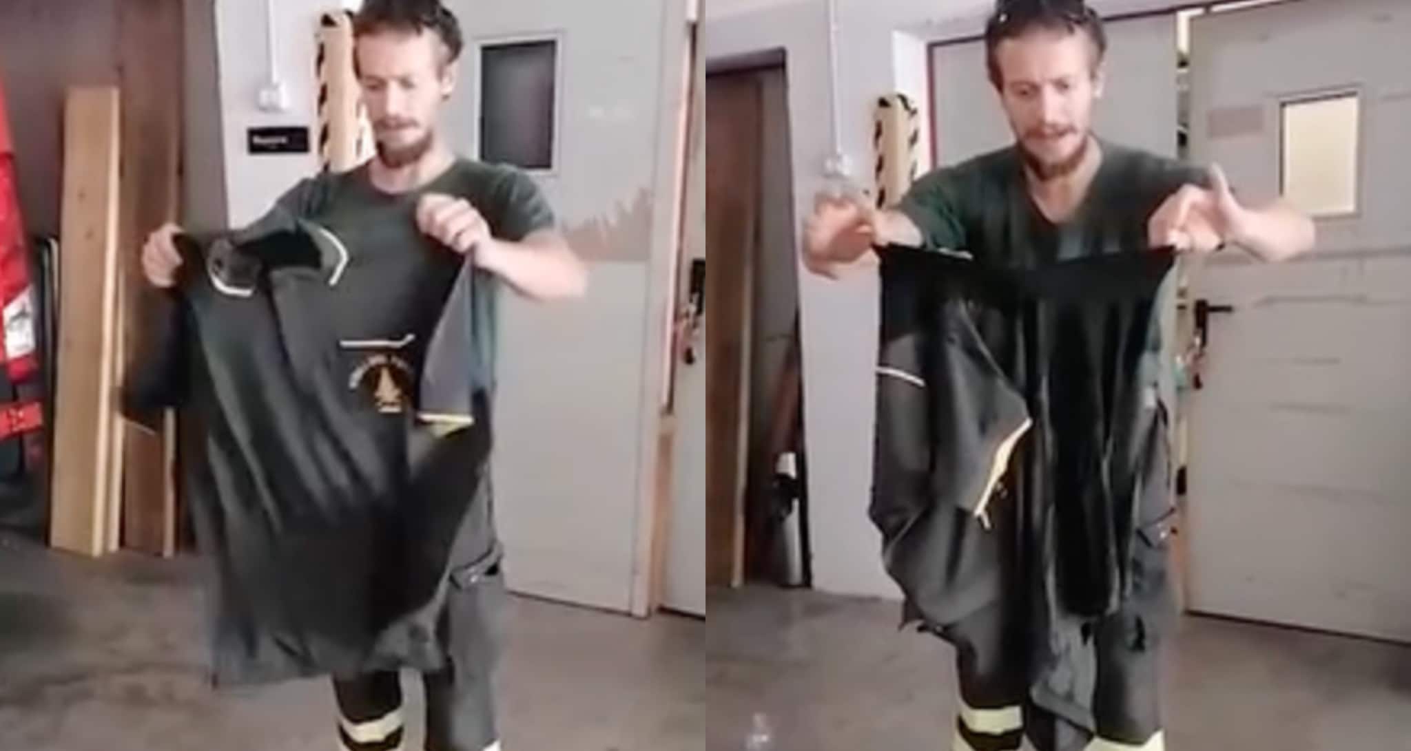 Scoppia la polemica sulle nuove maglie dei Vigili del Fuoco, il video: "Si rompono con l'acqua"