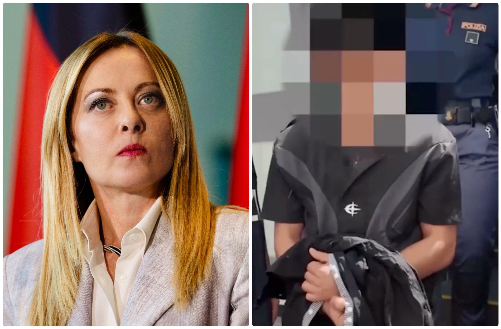 Meloni posta video di migranti rimpatriati in manette sui social: "Difendiamo i confini"