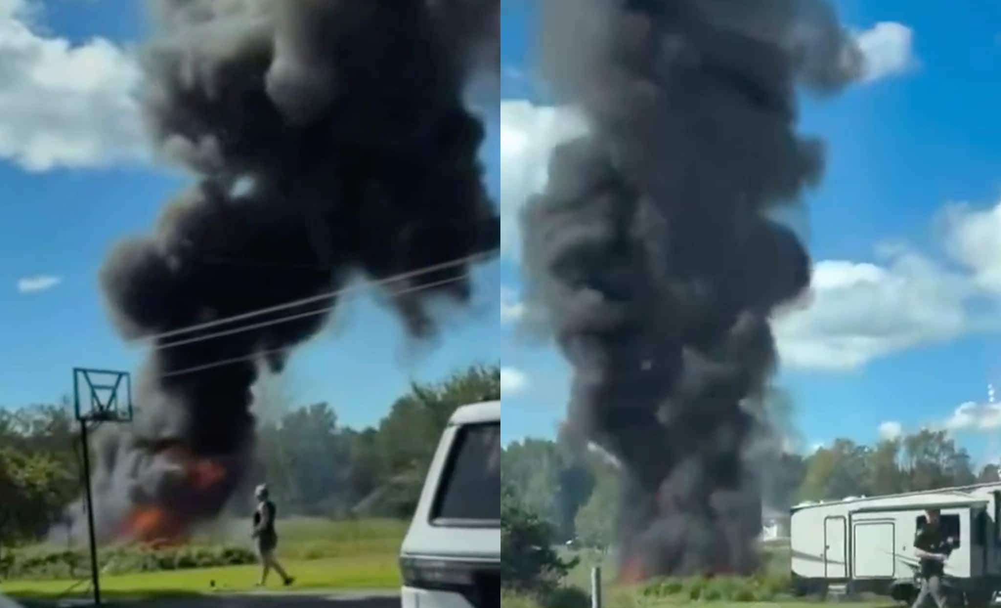 Usa, caccia F-16 precipita durante un'esercitazione e prende fuoco: pilota si salva poco prima dello schianto