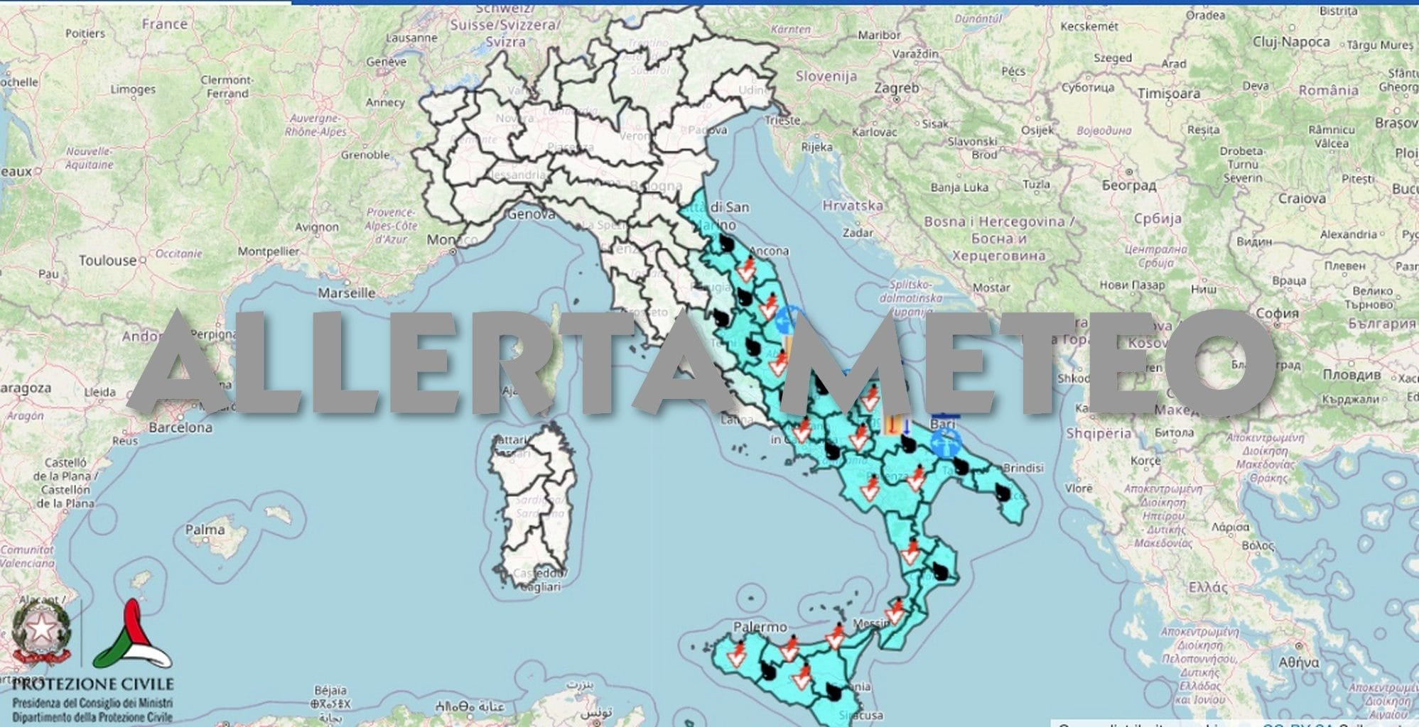 Maltempo, allerta meteo gialla domani 25 settembre per pioggia e temporali: le regioni colpite