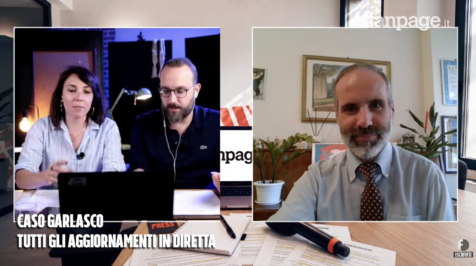 I giornalisti di Fanpage.it Giorgia Venturini e Fabrizio Capecelatro insieme all'avvocato Daniele Bocciolini