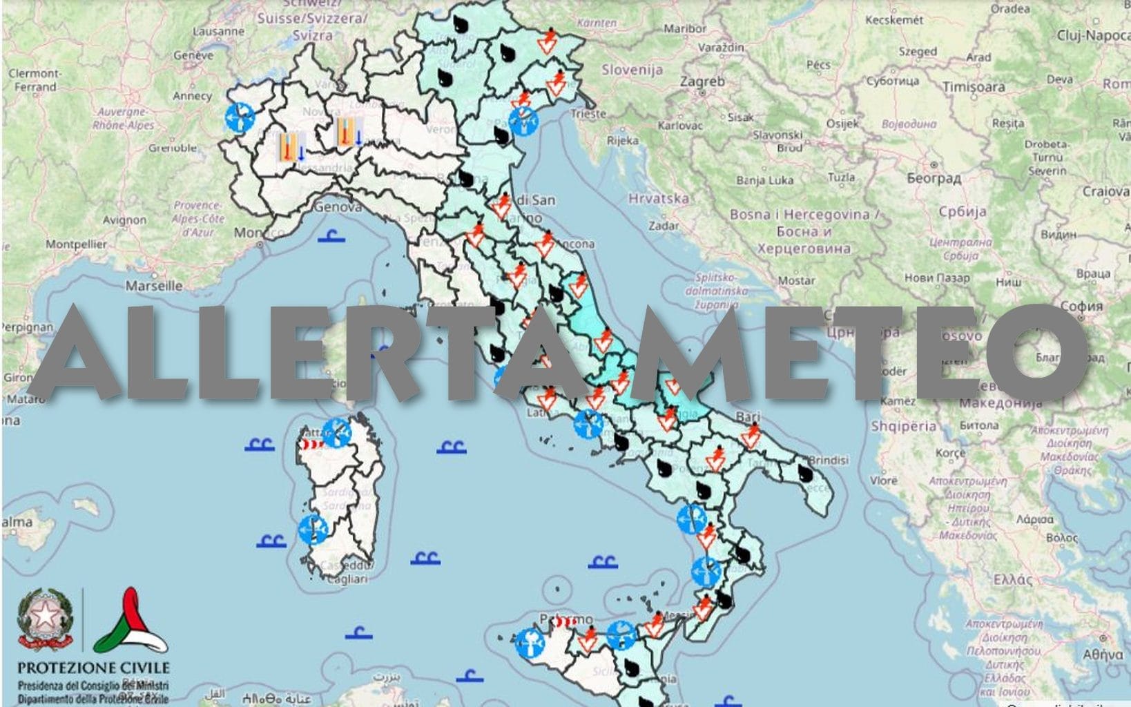 Maltempo, allerta meteo gialla domani 24 ottobre per pioggia e temporali: le regioni colpite