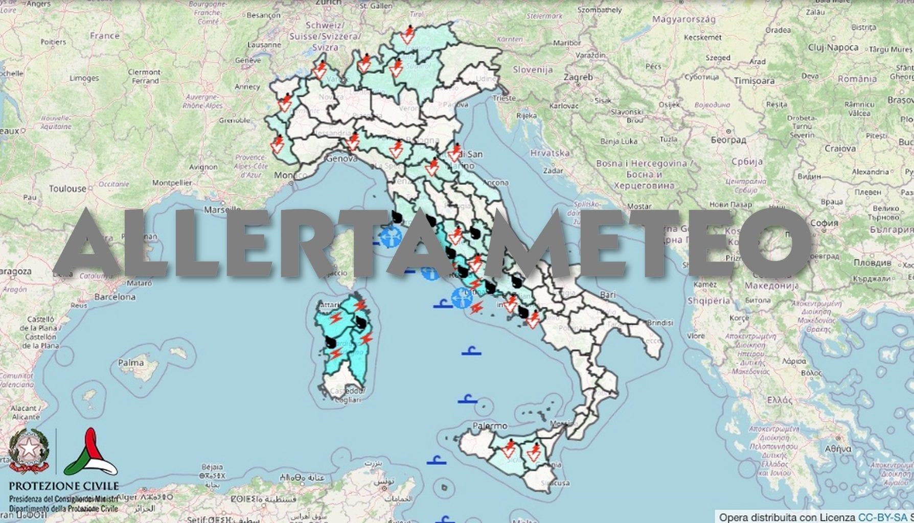Maltempo, allerta meteo gialla domani 6 ottobre per pioggia e temporali: le regioni colpite