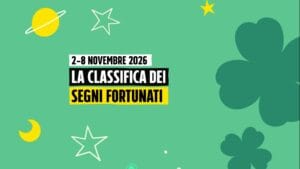 La classifica dei segni zodiacali più fortunati della settimana dal 2 all'8 novembre