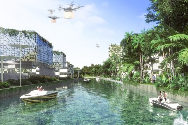 Smart Forest City. Credit courtesy of Stefano Boeri Architetti