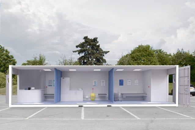 Unità mobili di vaccinazione di Waugh Thistleton Architects