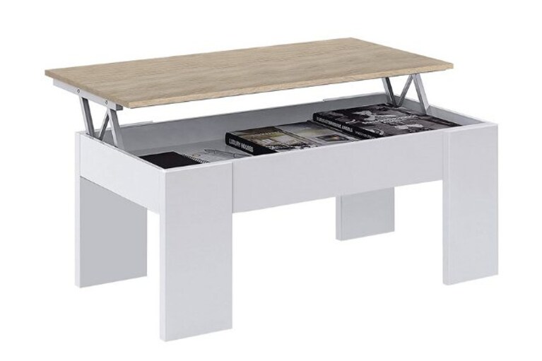 tavolino con piano rialzato