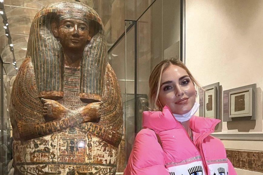 Chiara Ferragni al Museo Egizio di Torino