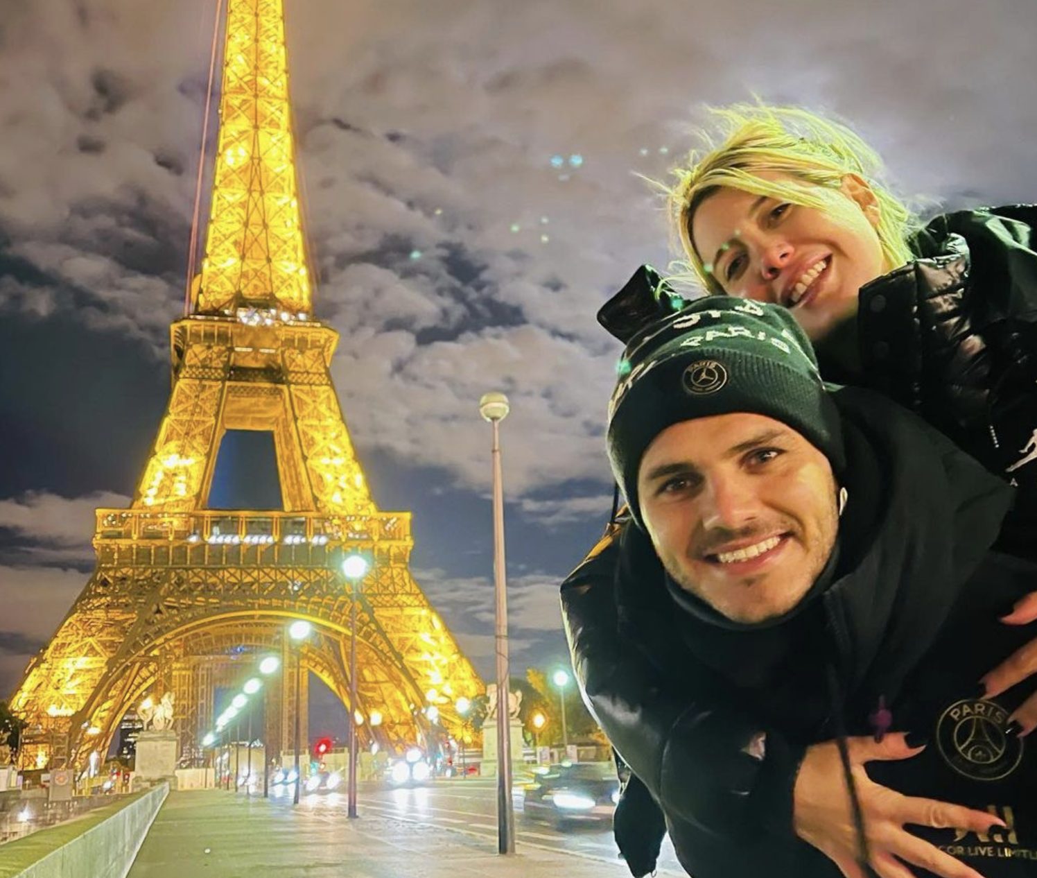 Mauro Icardi e Wanda Nara a Parigi