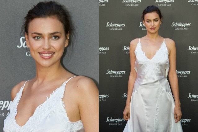 Irina Shayk meravigliosa in sottoveste: l’abito sexy esalta la sua bellezza