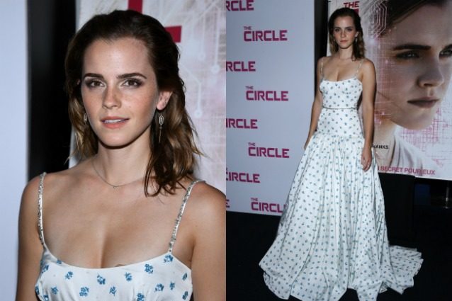 Corpetto aderente e scollatura generosa: Emma Watson punta sul look sexy e romantico