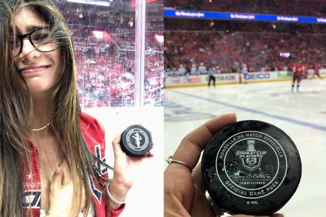 Mia Khalifa colpita al seno durante il match di hockey: la protesi esplode e si sgonfia