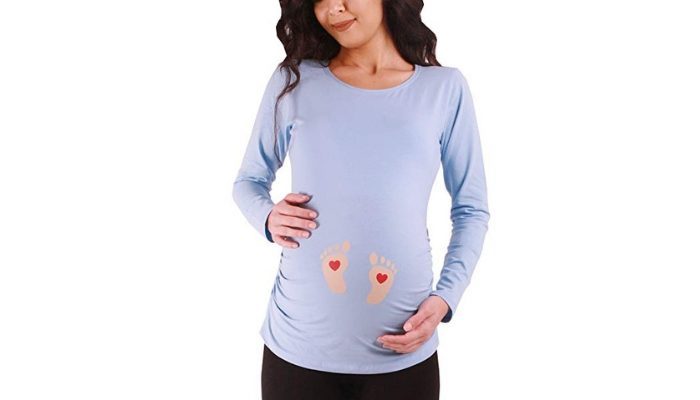 maglia premaman con piedini