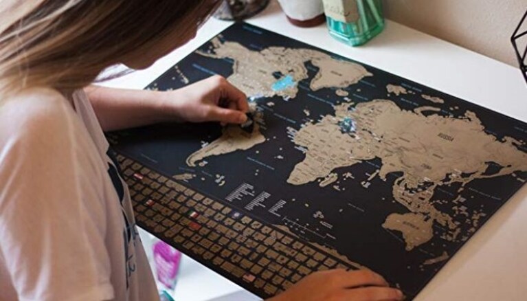 Mappa del Mondo da grattare